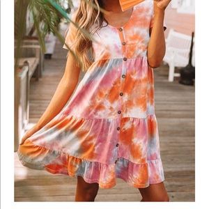 NWT NEVER WORN Tie Dye BabyDoll Dress